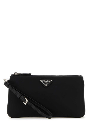 Black nylon clutch Black PRADA (1MB0452DMV)