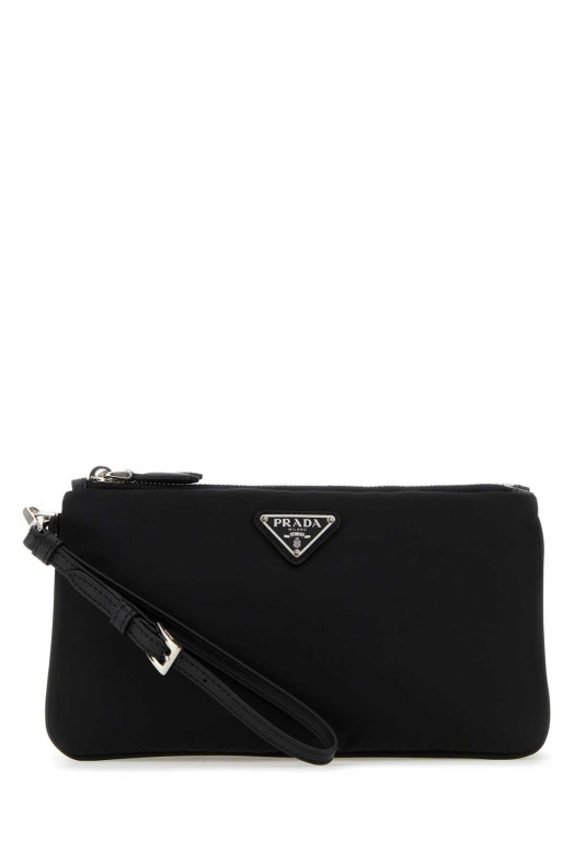 Black nylon clutch Black PRADA (1MB0452DMV)