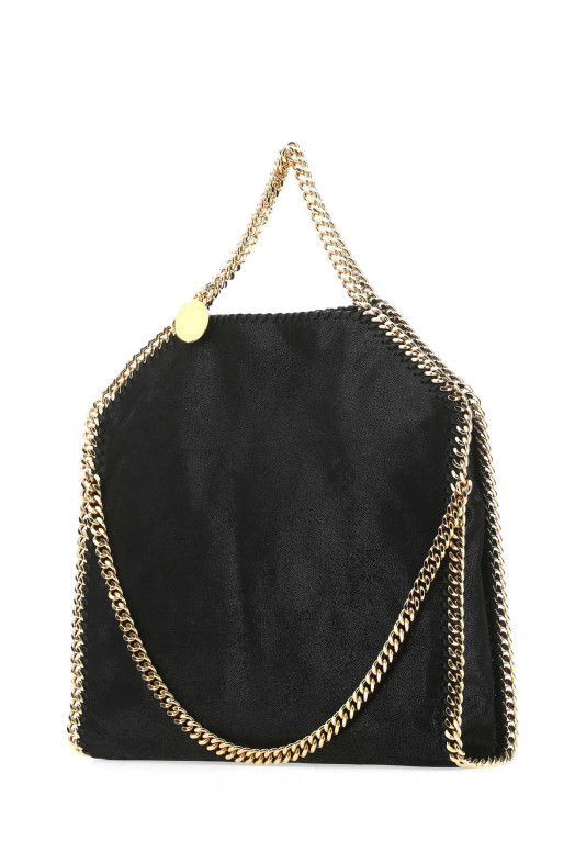 Falabella 3-Chain Bag Eco Saggy Deer W/Gold Chain Black STELLA McCARTNEY (234387W9355)