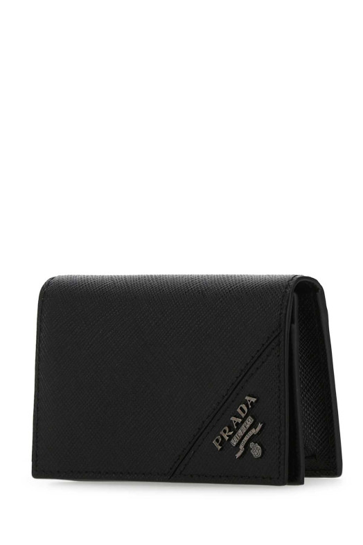 Black leather card holder Black PRADA (2MC122QME)