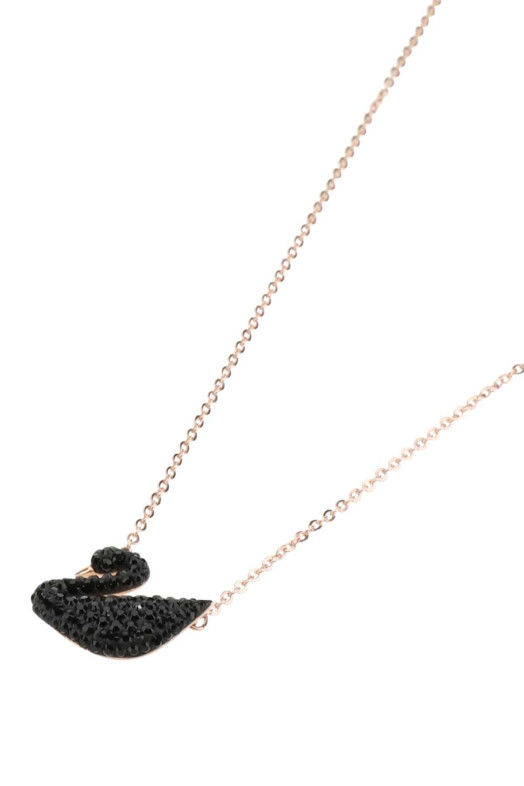 Pink gold metal Swan necklace SWAROVSKI (5204134)