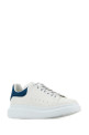 White leather sneakers with blue suede heel White ALEXANDER MCQUEEN (553680WIEF1)