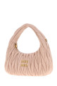 Pastel pink suede handbag MIU MIU (5BC125VOOYAB7O)