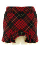 Embroidered polyester blend mini skirt ALEXANDER MCQUEEN (857552QJAF2)