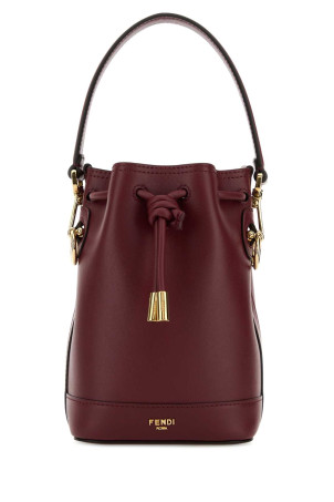 Burgundy leather Mon Tresor bucket bag FENDI (8BS109AYJ1)