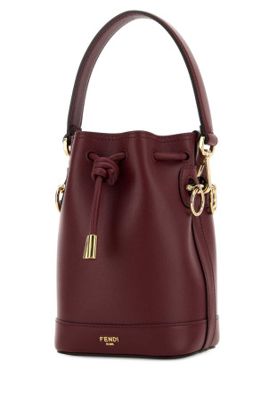 Burgundy leather Mon Tresor bucket bag FENDI (8BS109AYJ1)
