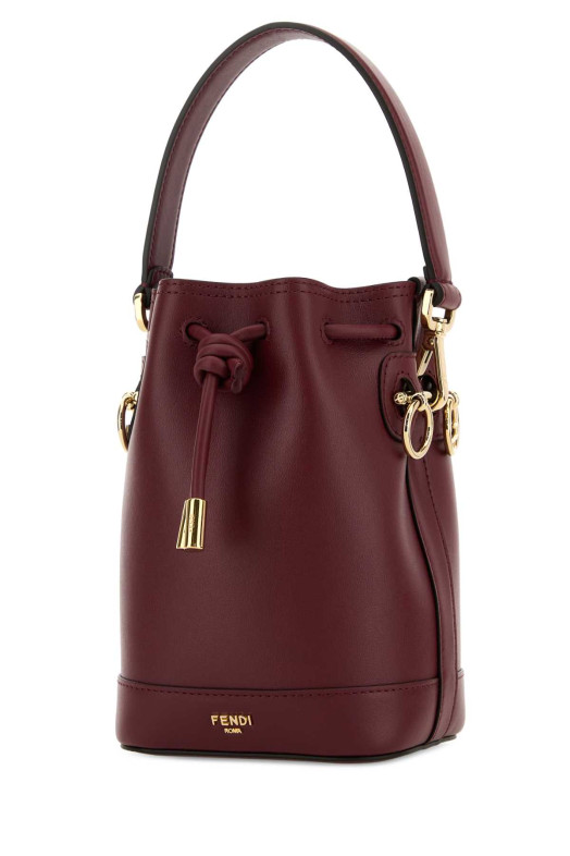 Burgundy leather Mon Tresor bucket bag FENDI (8BS109AYJ1)