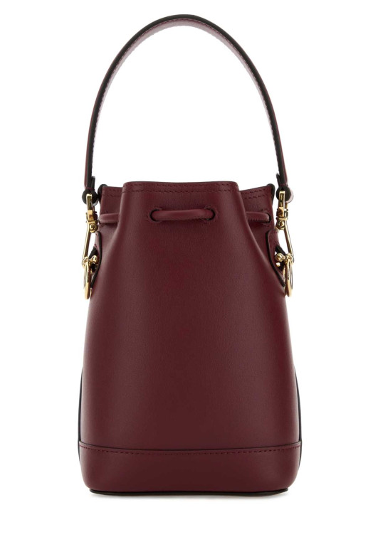 Burgundy leather Mon Tresor bucket bag FENDI (8BS109AYJ1)