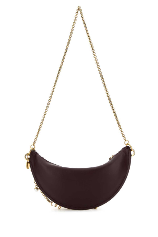 Aubergine leather mini Halfmoon shoulder bag CHLOE (CHC25WP124P80)