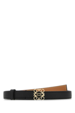 Black leather belt Black LOEWE (E821Z15X02)
