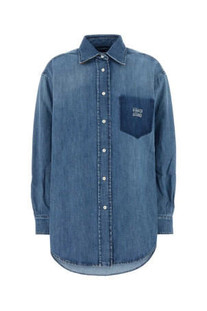Denim oversize shirt MIU MIU (GWC125SOOO17GG)