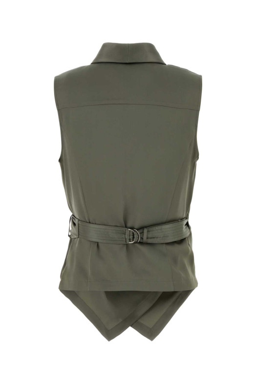 Sage green satin vest BRUNELLO CUCINELLI (MB179EG906)