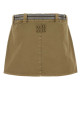 Army green cotton mini skirt MIU MIU (MG2390SOOO16MS)