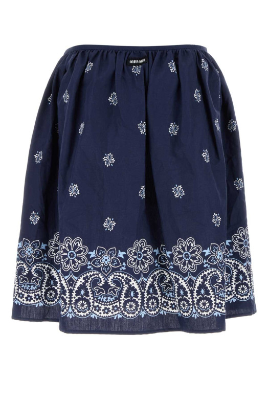 Printed poplin skirt MIU MIU (MG2425SOOO17X0)