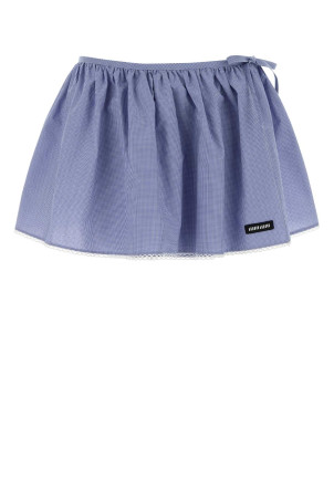 Embroidered cotton mini skirt MIU MIU (MG2625SOOO187G)
