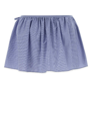 Embroidered cotton mini skirt MIU MIU (MG2625SOOO187G)