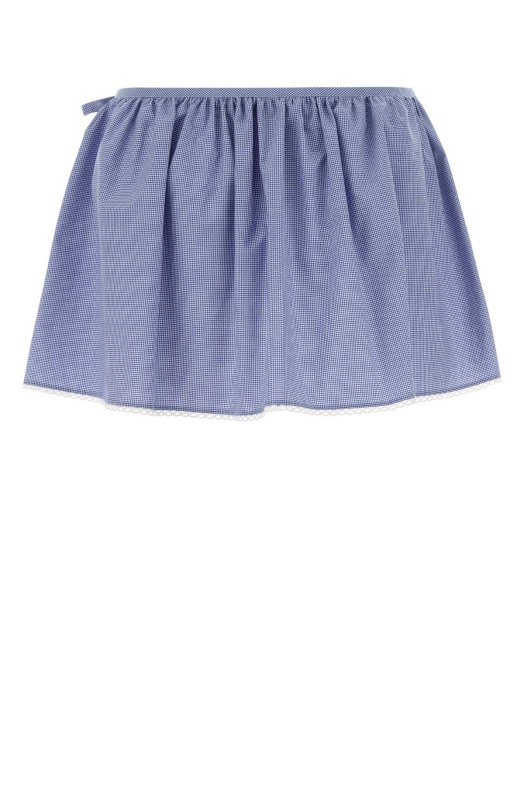 Embroidered cotton mini skirt MIU MIU (MG2625SOOO187G)
