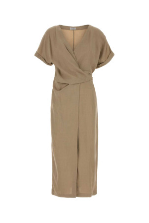 Cappuccino jersey dress BRUNELLO CUCINELLI (MH126AHG41)