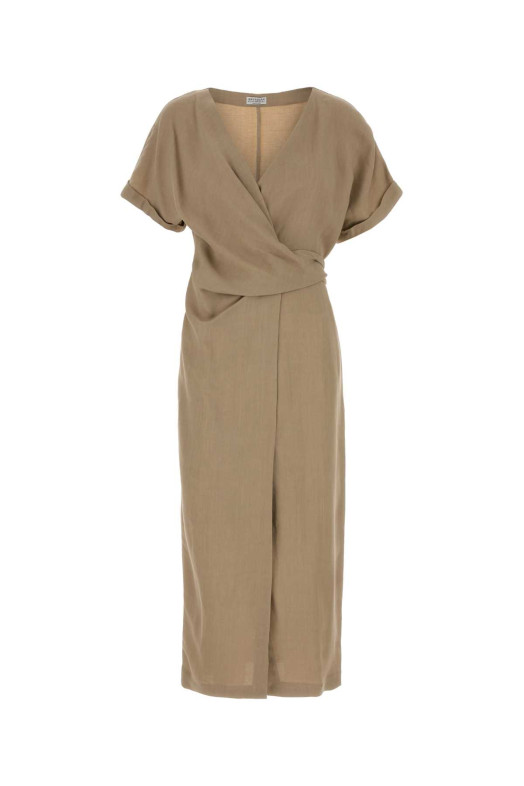 Cappuccino jersey dress BRUNELLO CUCINELLI (MH126AHG41)