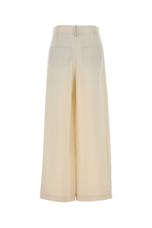 Ivory viscose blend wide-leg pant BRUNELLO CUCINELLI (MH126P9207)
