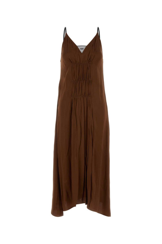 Brown satin dress PRADA (P3R38RSOOO19CR)