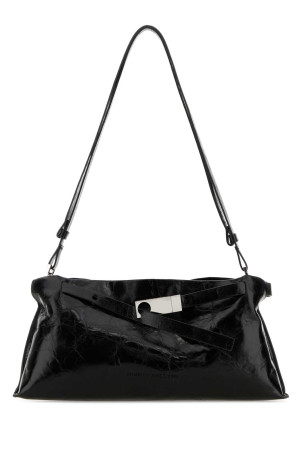 Black leather Mame shoulder bag Multicolor BENEDETTA BRUZZICHES (0118052)