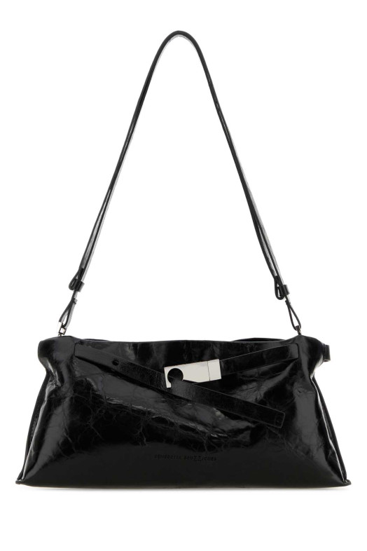 Black leather Mame shoulder bag Multicolor BENEDETTA BRUZZICHES (0118052)