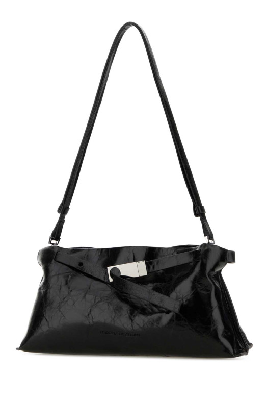 Black leather Mame shoulder bag Multicolor BENEDETTA BRUZZICHES (0118052)