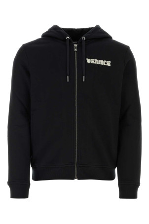 Black cotton sweatshirt VERSACE (10162811A11444)