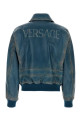 Blue leather jacket VERSACE (10217531A16056)