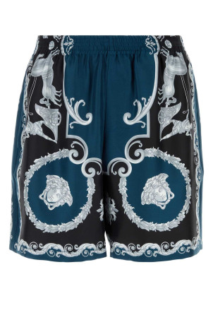 Printed silk bermuda shorts VERSACE (10222251A16096)