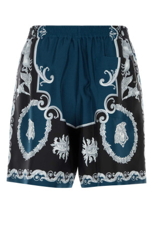 Printed silk bermuda shorts VERSACE (10222251A16096)