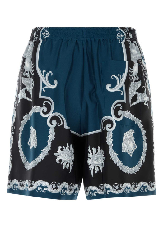 Printed silk bermuda shorts VERSACE (10222251A16096)
