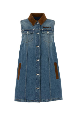 Denim mini dress VERSACE (10226951A16751)