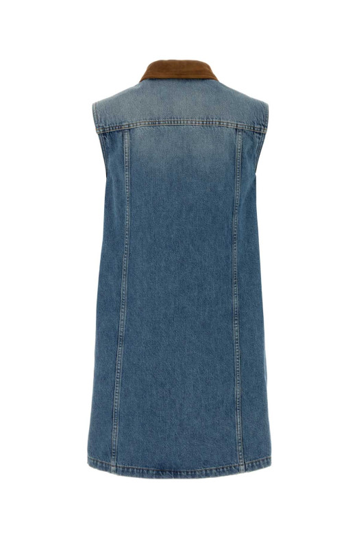 Denim mini dress VERSACE (10226951A16751)