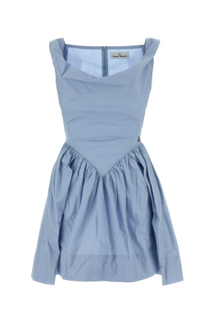 Light blue poplin Sunday mini dress VIVIENNE WESTWOOD (1101039HW009Q)