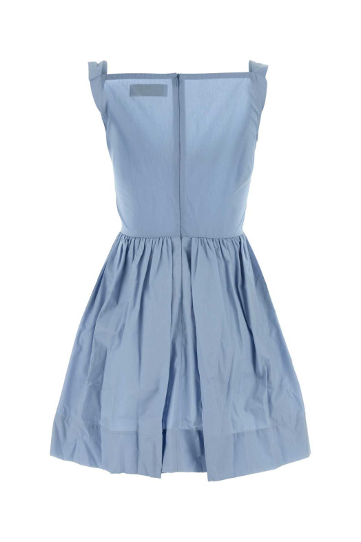Light blue poplin Sunday mini dress VIVIENNE WESTWOOD (1101039HW009Q)