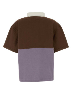 Two-tone cotton polo shirt PRADA (135736SOOO186J)