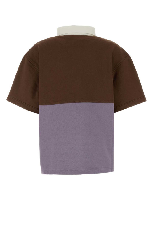 Two-tone cotton polo shirt PRADA (135736SOOO186J)