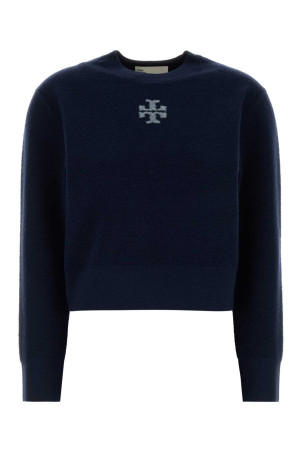 Navy blue wool blend sweater TORY BURCH (180662)