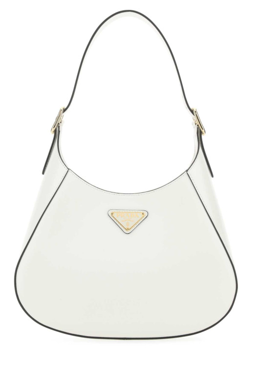 White leather Cleo shoulder bag PRADA (1BC1792A3A)