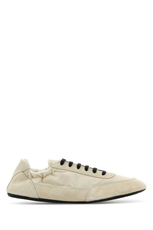 Ivory Re-Nylon and suede Collapse sneakers PRADA (1E959NF005D7C)