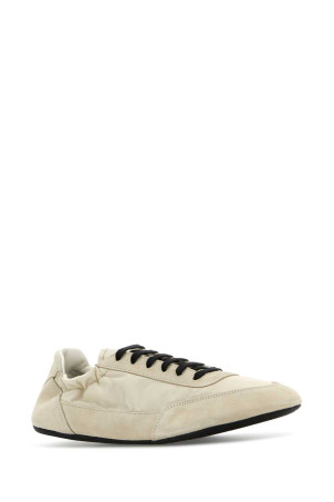 Ivory Re-Nylon and suede Collapse sneakers PRADA (1E959NF005D7C)