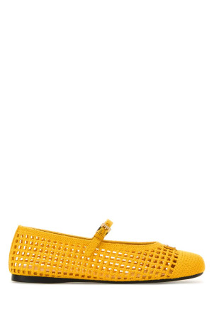 Yellow crochet ballerinas PRADA (1F364OF0052F46)