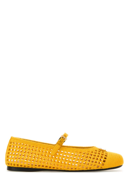 Yellow crochet ballerinas PRADA (1F364OF0052F46)