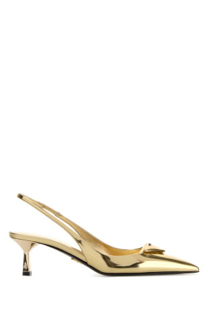 Gold leather pumps PRADA (1I901MFDD553AU1)