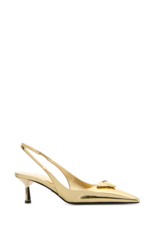 Gold leather pumps PRADA (1I901MFDD553AU1)