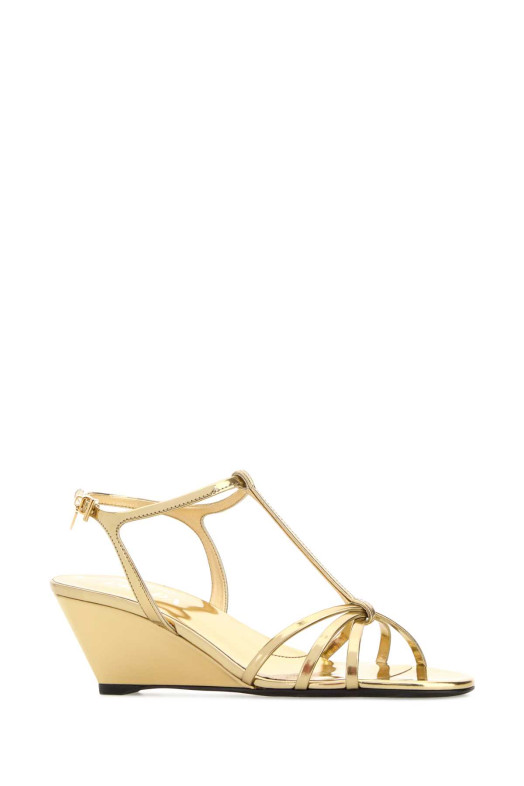 Gold leather sandals PRADA (1X383OF0553AU1)