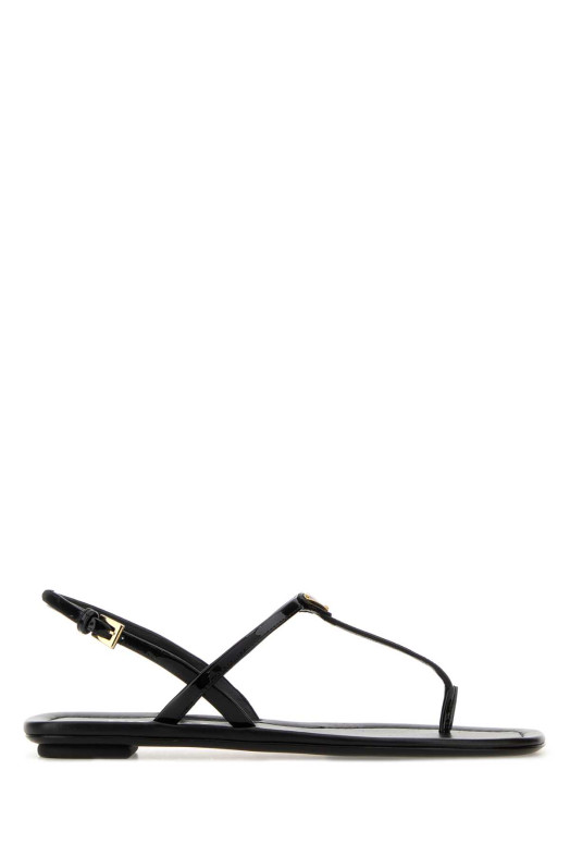 Black leather thong sandals Black PRADA (1Y395OF005069)