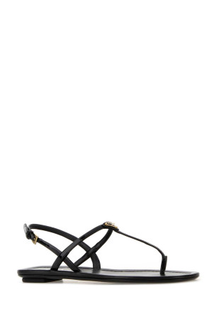 Black leather thong sandals Black PRADA (1Y395OF005069)